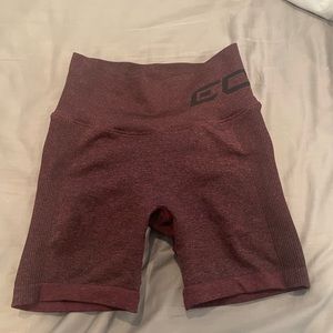 Maroon workout shorts